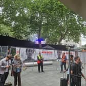 Metal fences, blacked out curtains and bright lights - it can only mean one thing, a premiere! 