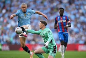 Dean Henderson has a 'hand of god' moment.
