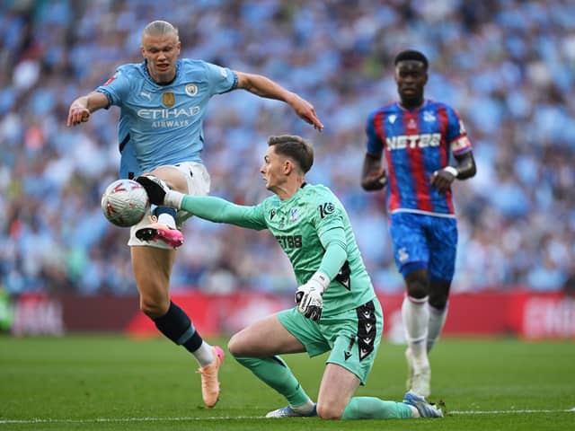 Dean Henderson has a 'hand of god' moment.