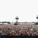 View of the crowd during Day 3 at The Isle of Wight Festival at Seaclose Park on June 15, 2014 in Newport, Isle of Wight. 