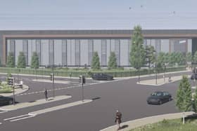 How Gateway Retail Park in Beckton will look once it is redeveloped for industrial/warehouse space and offices