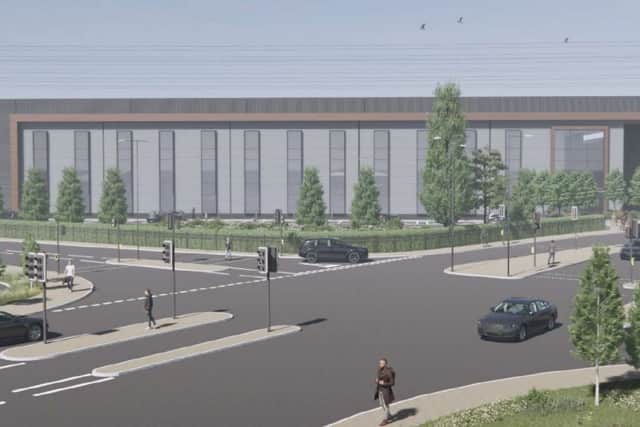 How Gateway Retail Park in Beckton will look once it is redeveloped for industrial/warehouse space and offices
