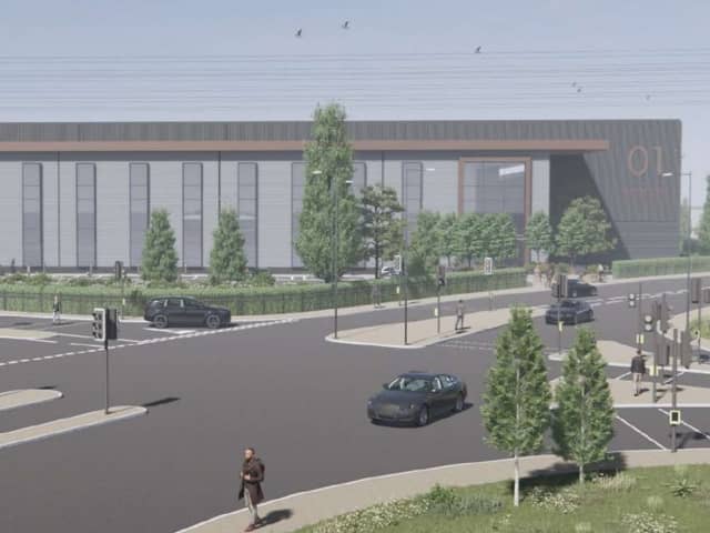 How Gateway Retail Park in Beckton will look once it is redeveloped for industrial/warehouse space and offices