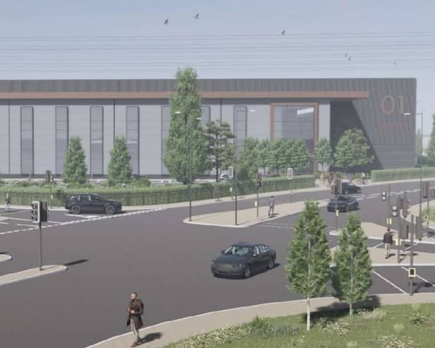 How Gateway Retail Park in Beckton will look once it is redeveloped for industrial/warehouse space and offices