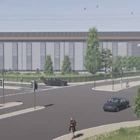 How Gateway Retail Park in Beckton will look once it is redeveloped for industrial/warehouse space and offices