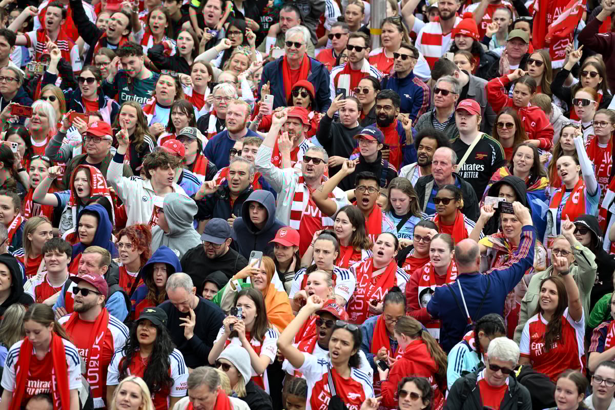 Arsenal, Chelsea and Tottenham's average attendance this season compared to Premier League rivals
