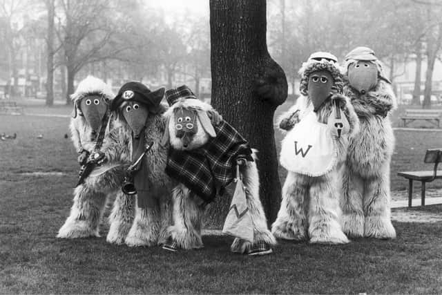 A group portrait of The Wombles on Wimbledon Common