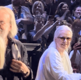 Yes, that is two of the members of ABBA (not holograms) 