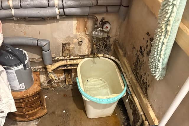 One resident at Renown Close has been using a bucket to catch a leak in her toilet while waiting for it to be fixed