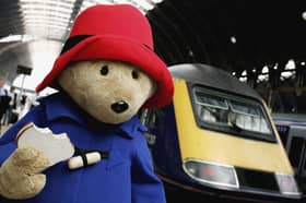 Paddington Bear arrives at Paddington Station 'on his way' to the children's literature event at Buckingham Palace on June 23, 2006 in London