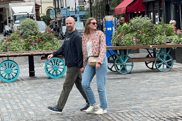 Quilted jackets are on trend in London