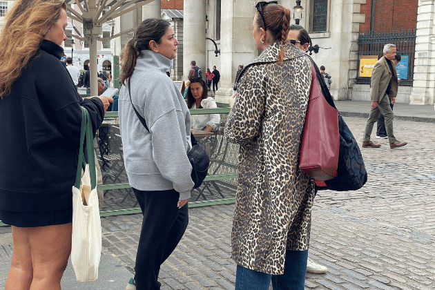 Leopard print is a big trend among Londoners right now