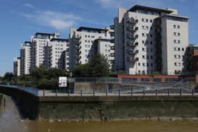 Royal Artillery Quays sits on the banks of the River Thames in Thamesmead.