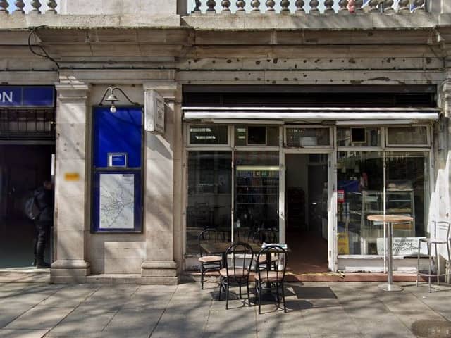 Temple Bar recevied a food hygiene rating of zero in February. Temple Bar Cafe outside Temple station on Victoria embankment