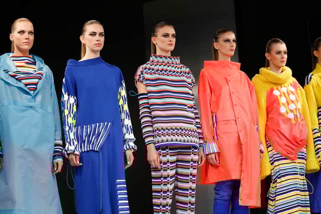 Designs by Pippa Harries of Kingston University on day 4 of Graduate Fashion Week at The Old Truman Brewery