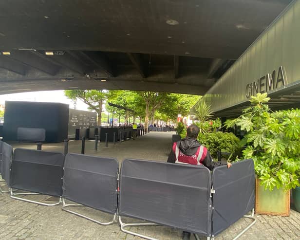 Set up is underway for tonight's Echo Valley London premiere 