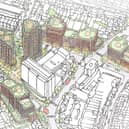 A drawing of the North Finchley masterplan at Tally Ho Corner 