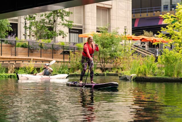 Stand-up paddle-boarding and kayaking will be available on the crystal-clear waters of Eden Dock all summer long 
