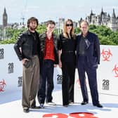 The cast of 28 Years Later attend a photo call at IET London today, ahead of this week's premiere