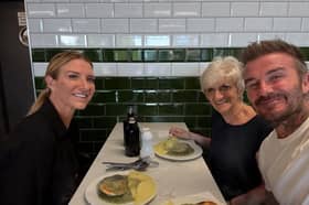 Sir David celebrated his knighthood with traditional pie and mash 