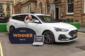 Lewis Denner was in shock and lost for words when his prize was handed over