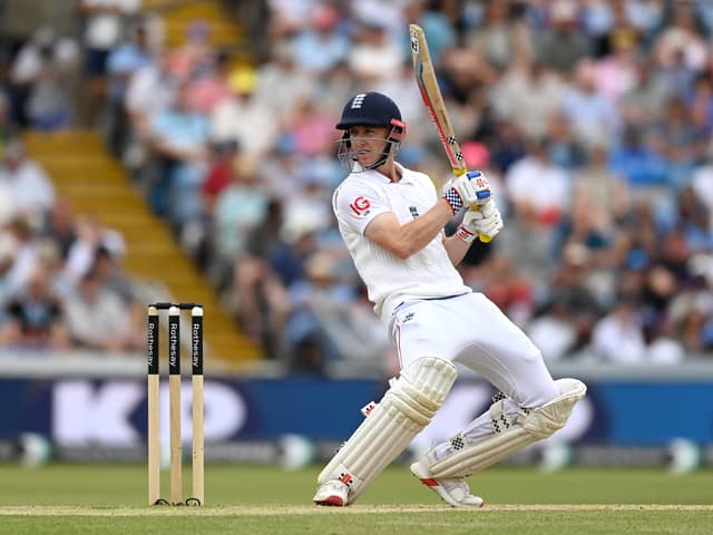 Harry Brook during England's first innings at Headingley