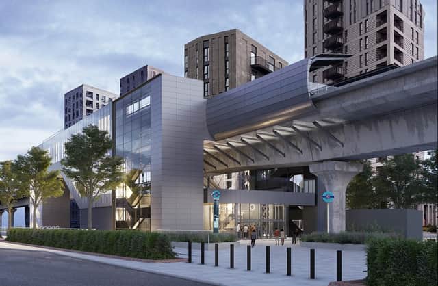 An artist's impression of new-look Pontoon Dock station