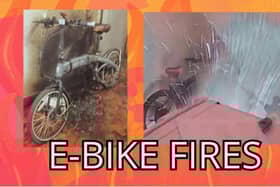 An e-bike exploding