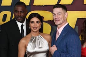 Idris Elba, Priyanka Chopra Jonas, and John Cena attend Amazon's "Heads Of State" World Premiere at Alice Tully Hall, Lincoln Center on June 24, 2025 in New York City. 