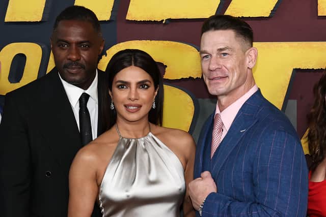 Idris Elba, Priyanka Chopra Jonas, and John Cena attend Amazon's "Heads Of State" World Premiere at Alice Tully Hall, Lincoln Center on June 24, 2025 in New York City.