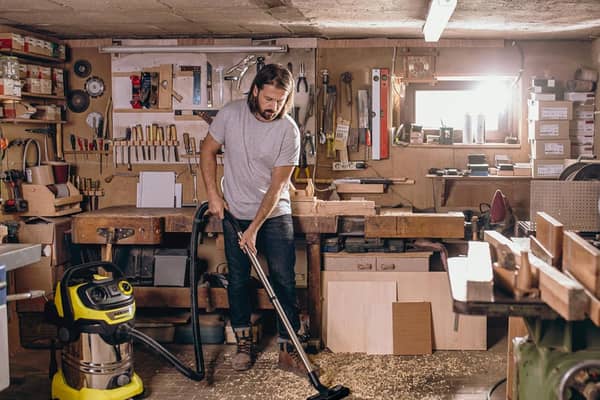 Soggy sawdust is no problem for the The Karcher WD6 P Premium 