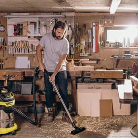 Soggy sawdust is no problem for the The Karcher WD6 P Premium 
