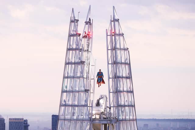 Is it a bird? Is it a plane? No it's siperman!