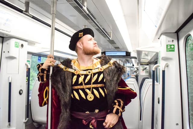 King Henry VIII was spotted on board the SWR Red Rose train