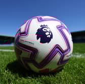 Detail of the Premier League Puma Orbital match ball during the pre-season friendly match between Chesterfield and Nottingham Forest at SMH Group Stadium on July 12, 2025 in Chesterfield, England. 