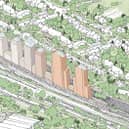 An artist's impression of what the Hendon Goods Yard development could look like
