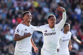 Jacob Ramsey celebrates with Aston Villa teammate Ollie Watkins.