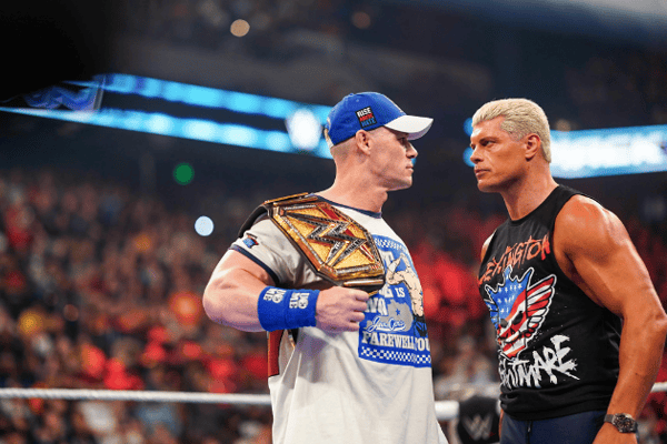 John Cena and Cody Rhodes come face-to-face before their WWE Undisputed Championship street fight taking place this weekend on this evening's WWE SmackDown.