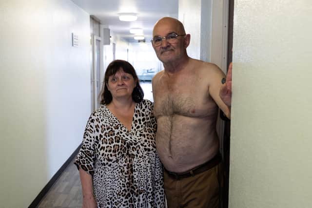 Doreen and Peter Kyrou live near the top of the 22-storey Sporle Court in Battersea