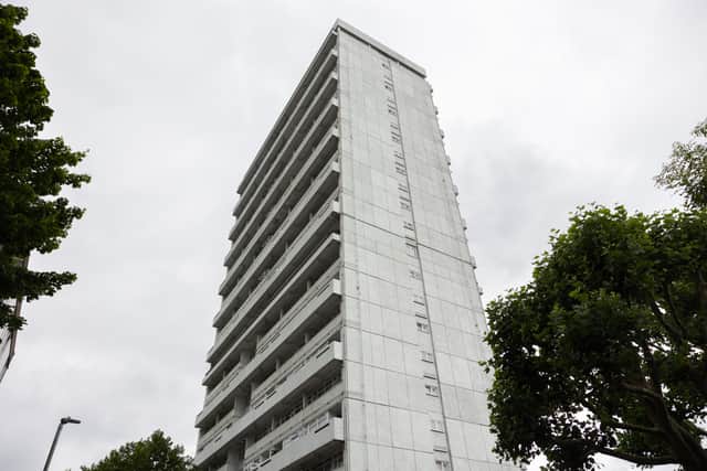 Sporle Court stands at 72 metres tall on the 1960s Winstanley and York Road Estate