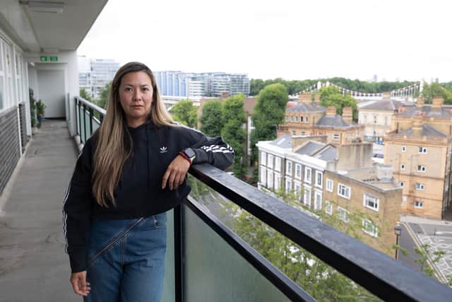 SJ Lee said the lifts constantly break down. SJ Lee at Gilbert House in Pimlico, London