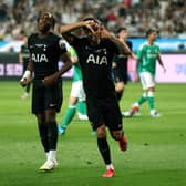 Brennan Johnson celebrates scoring against Newcastle United.