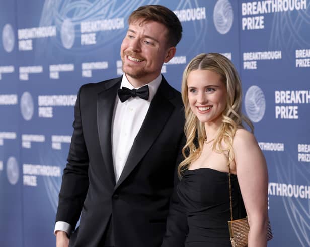 MrBeast (pictured with Thea Booysen) wants to do 'Hunger Games in real life'