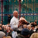 The annual Christmas Eve meat sale at Smithfield Market 