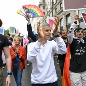 Mayor of London Sadiq Khan attends the Pride In London 2025 Parade