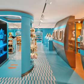 Jellycat fans seen queueing outside for new Airlines pop up at Harrods London. 