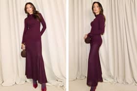 I’m so glad I waited for the Cyber Monday sale to get the Michelle Keegan Burgundy dress