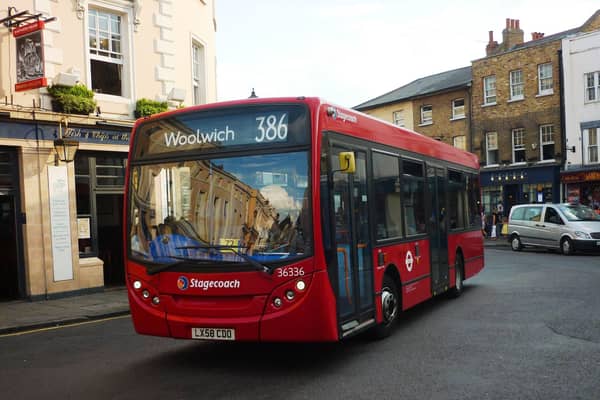 The 386 bus to Woolwich