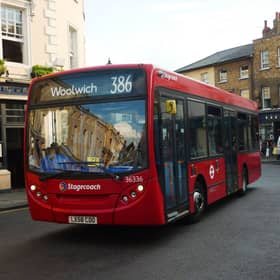 The 386 bus to Woolwich