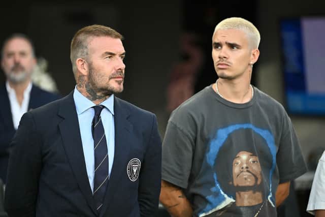 David Beckham and son Romeo.